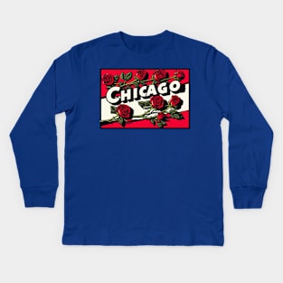 Chicago Roses Kids Long Sleeve T-Shirt